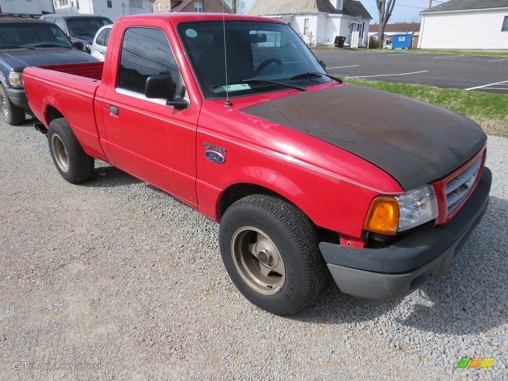 2001 Ranger XL Regular Cab - Bright Red / Dark Graphite photo #3