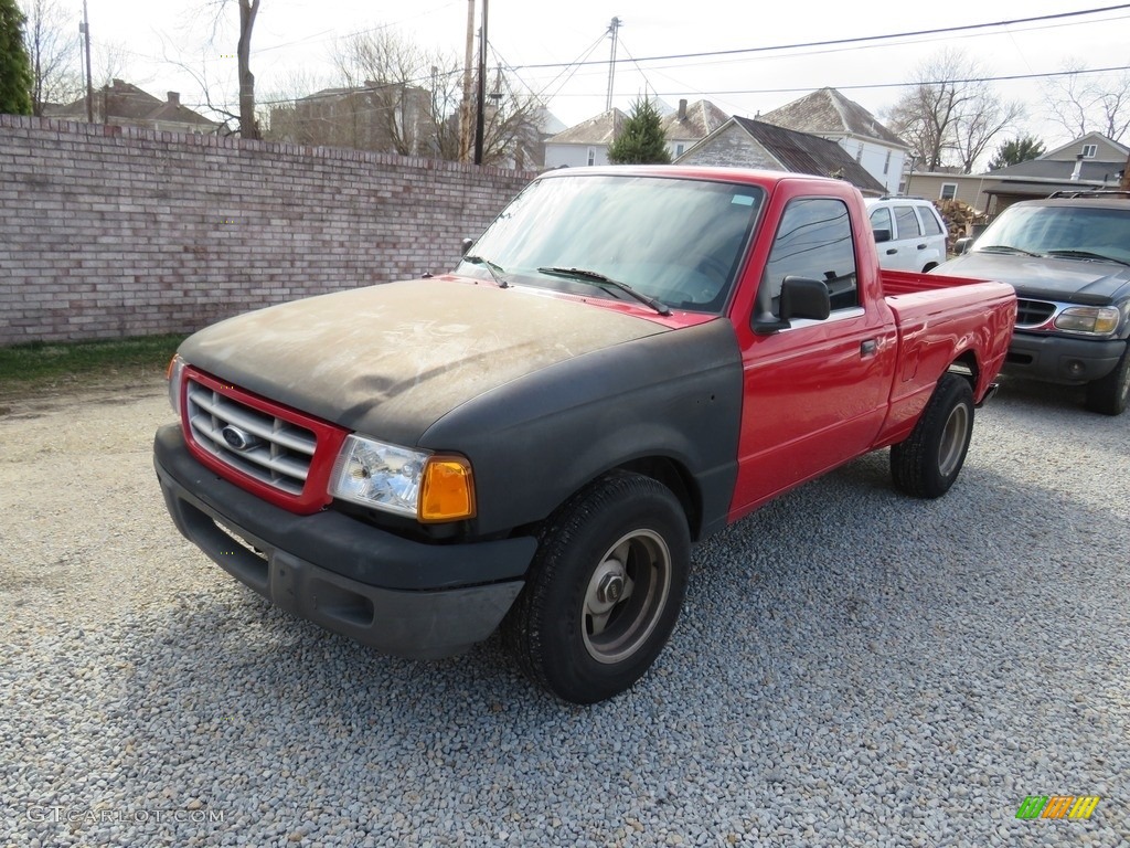 2001 Ranger XL Regular Cab - Bright Red / Dark Graphite photo #6