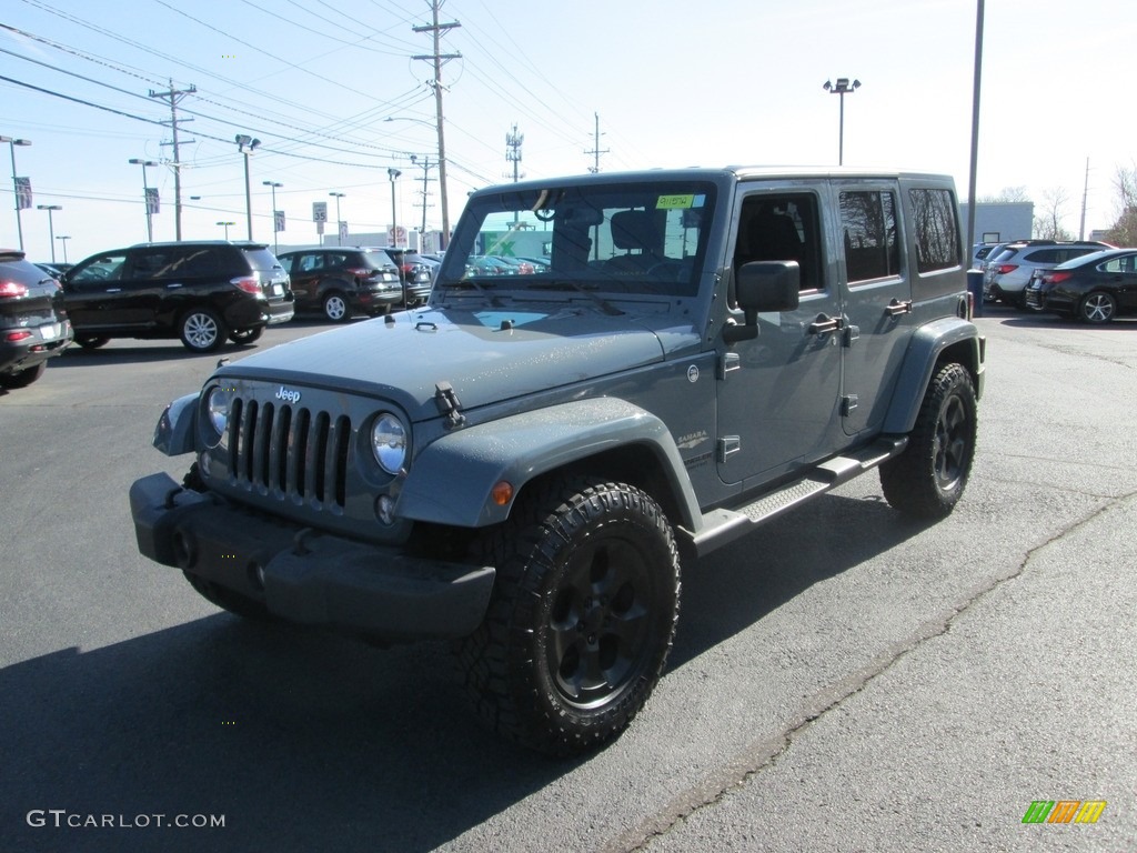 2014 Wrangler Unlimited Sahara 4x4 - Anvil / Black/Dark Saddle photo #2