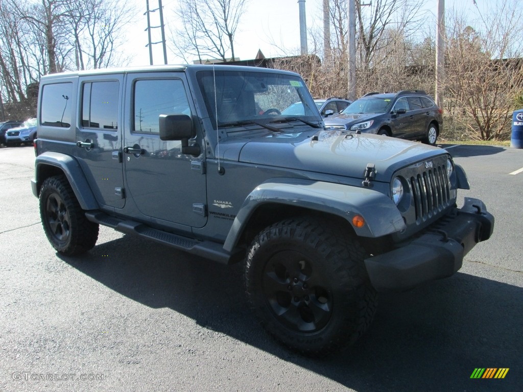 2014 Wrangler Unlimited Sahara 4x4 - Anvil / Black/Dark Saddle photo #4