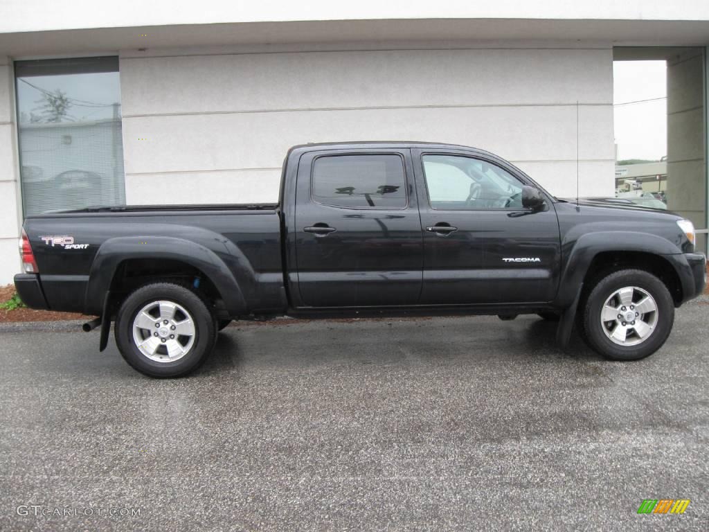 2009 Tacoma V6 TRD Sport Double Cab 4x4 - Black Sand Pearl / Graphite Gray photo #2