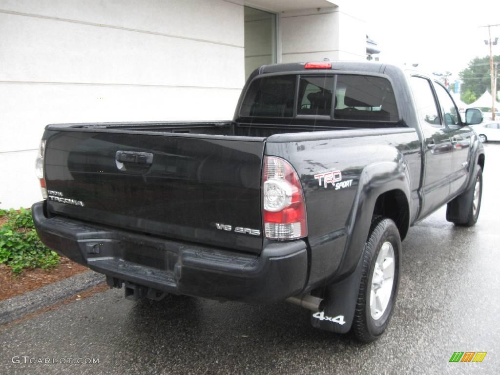 2009 Tacoma V6 TRD Sport Double Cab 4x4 - Black Sand Pearl / Graphite Gray photo #3