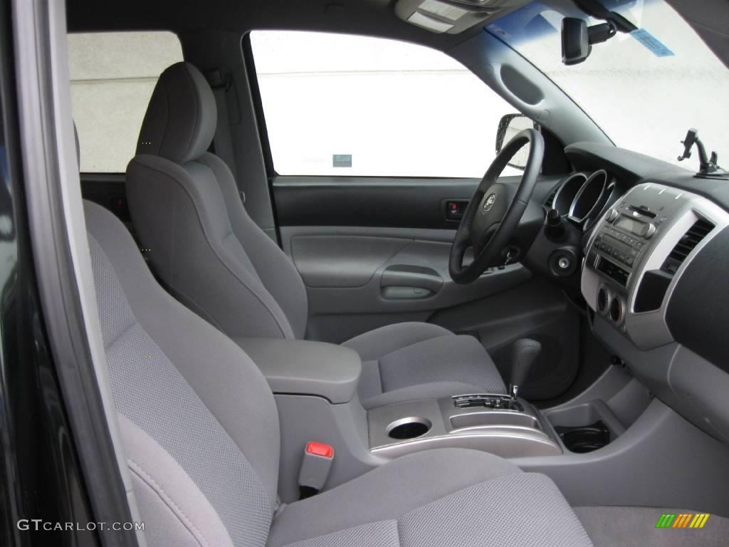 2009 Tacoma V6 TRD Sport Double Cab 4x4 - Black Sand Pearl / Graphite Gray photo #7