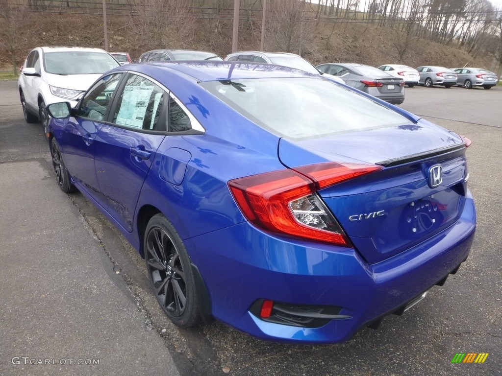 2019 Civic Sport Sedan - Agean Blue Metallic / Black photo #3