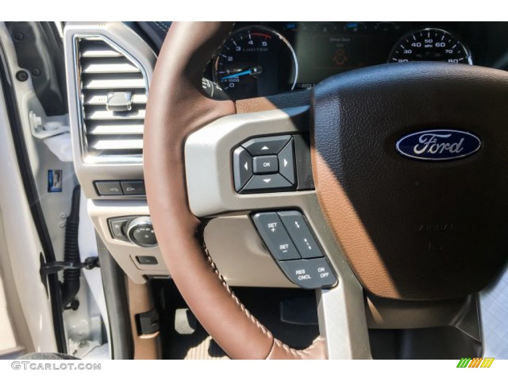 2019 Ford F350 Super Duty Limited Crew Cab 4x4 Camelback Two-Tone Steering Wheel Photo #132607303