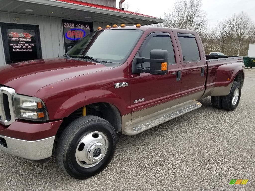 2006 F350 Super Duty Lariat Crew Cab 4x4 Dually - Dark Copper Metallic / Tan photo #1