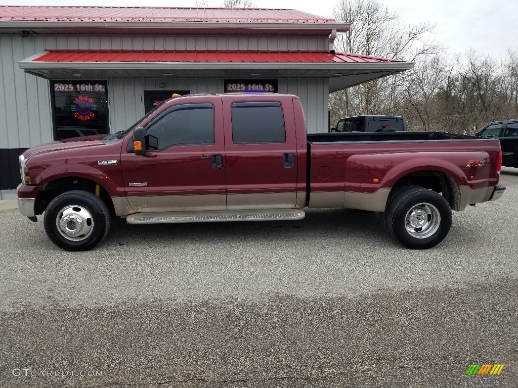 2006 F350 Super Duty Lariat Crew Cab 4x4 Dually - Dark Copper Metallic / Tan photo #2