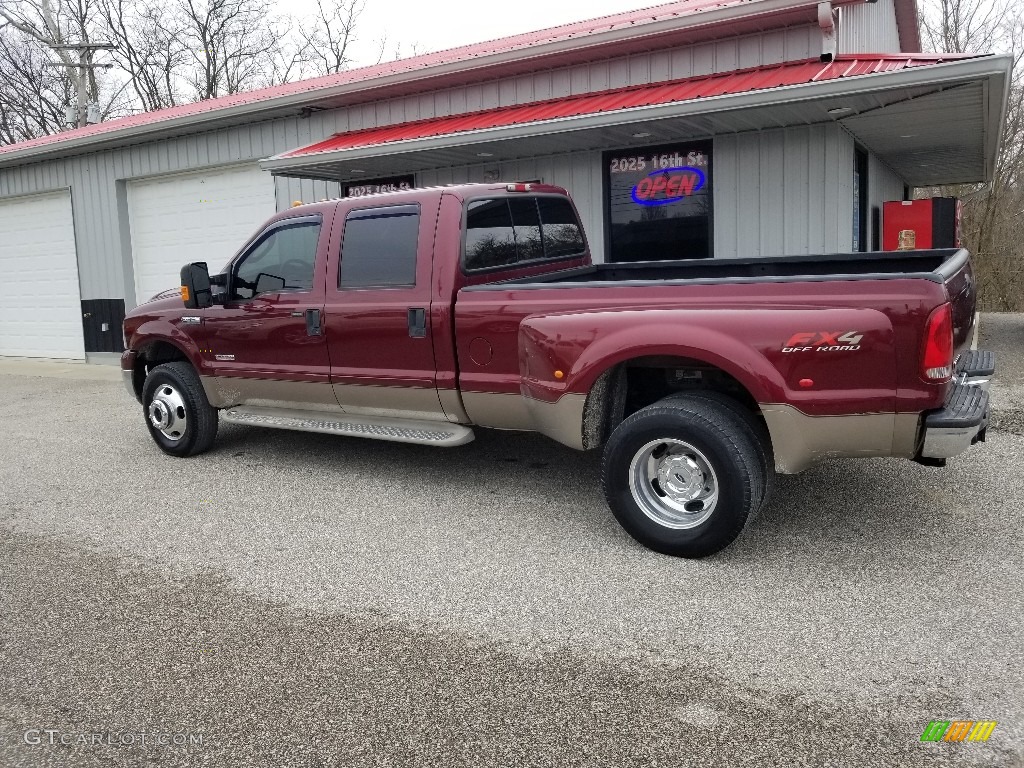 2006 F350 Super Duty Lariat Crew Cab 4x4 Dually - Dark Copper Metallic / Tan photo #3