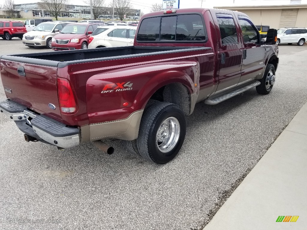 2006 F350 Super Duty Lariat Crew Cab 4x4 Dually - Dark Copper Metallic / Tan photo #5