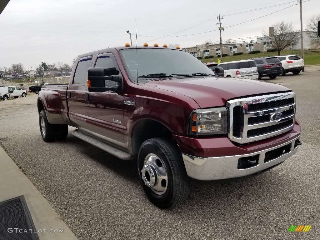 2006 F350 Super Duty Lariat Crew Cab 4x4 Dually - Dark Copper Metallic / Tan photo #6