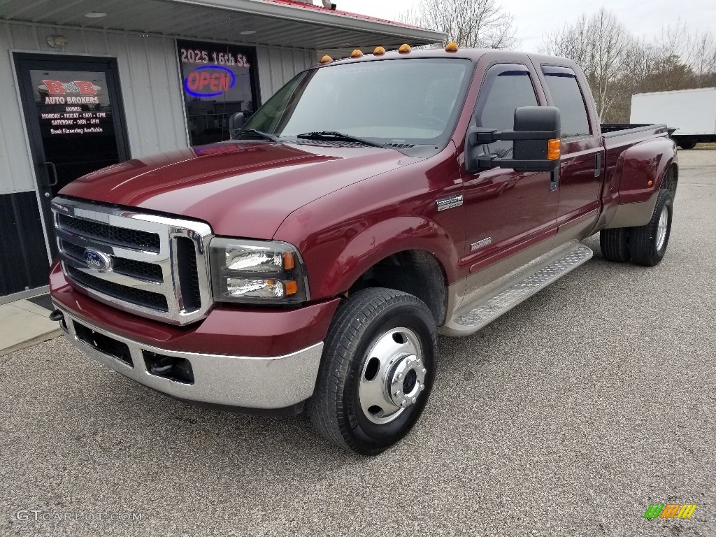 2006 F350 Super Duty Lariat Crew Cab 4x4 Dually - Dark Copper Metallic / Tan photo #8