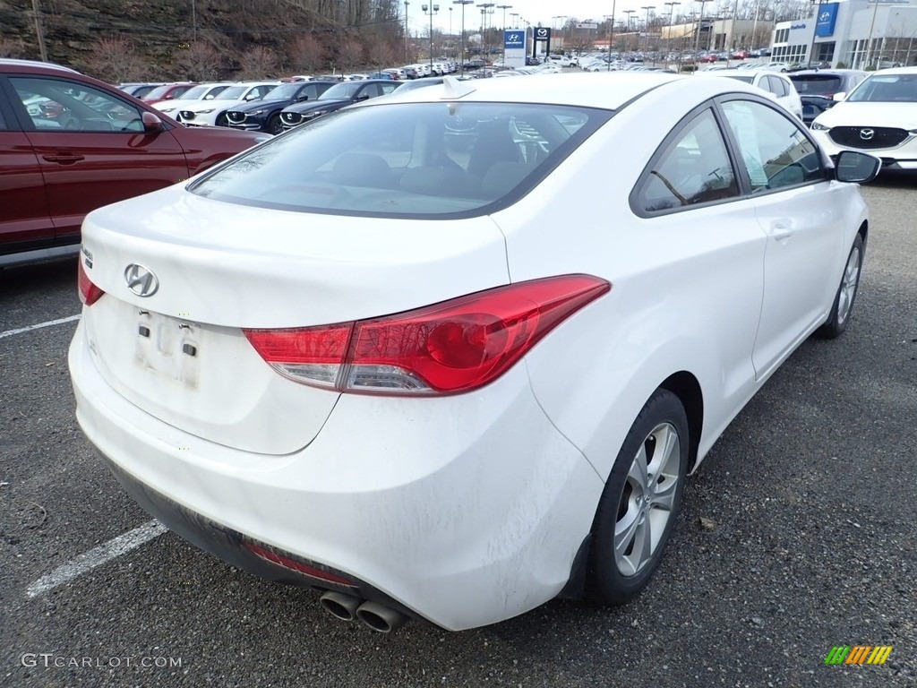 2013 Elantra Coupe GS - Monaco White / Black photo #3