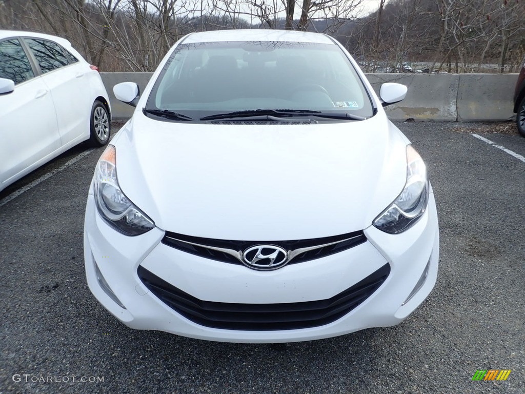 2013 Elantra Coupe GS - Monaco White / Black photo #5