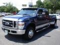 2008 Dark Blue Pearl Metallic Ford F350 Super Duty XLT Crew Cab 4x4 Dually  photo #1