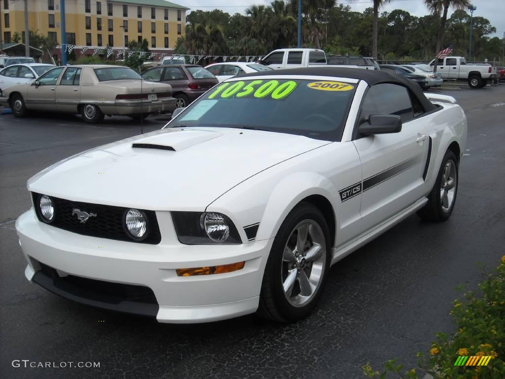 2007 Mustang GT/CS California Special Convertible - Performance White / Black/Dove Accent photo #32