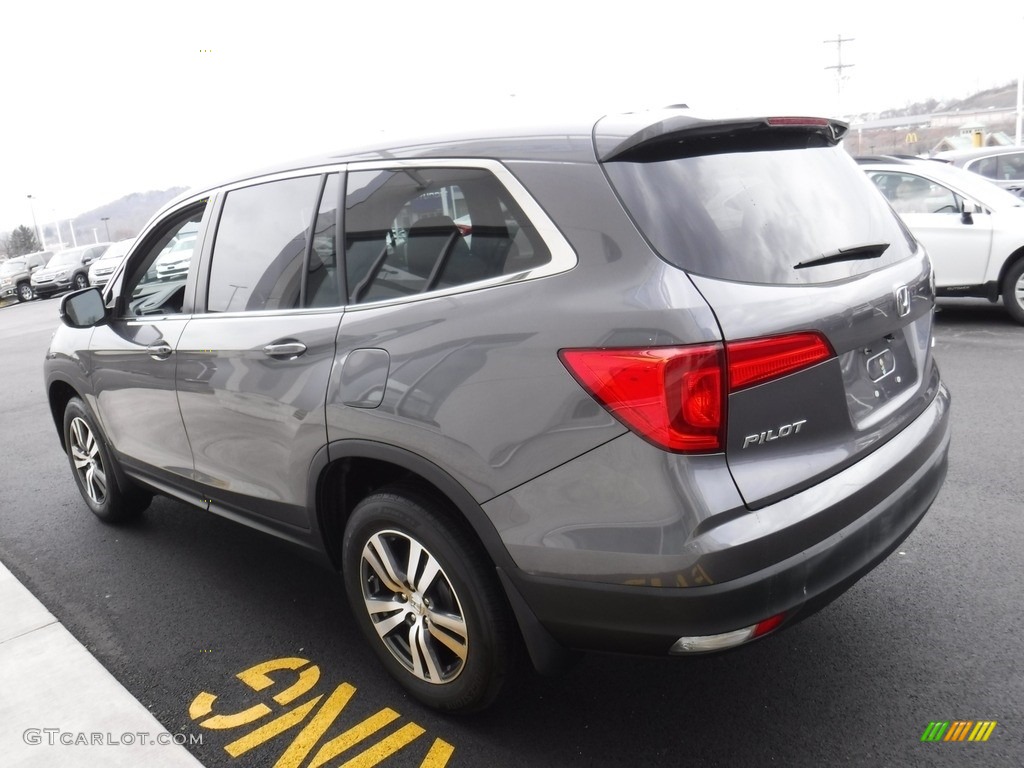 2017 Pilot EX-L AWD - Modern Steel Metallic / Black photo #7