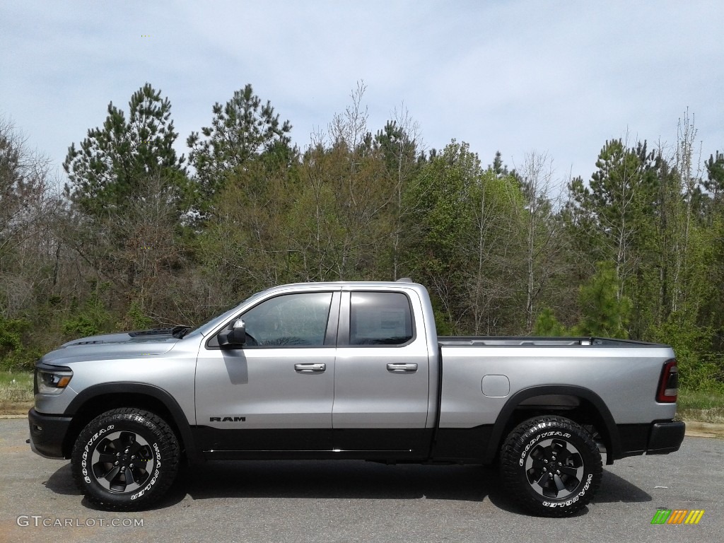 Billett Silver Metallic 2019 Ram 1500 Rebel Quad Cab 4x4 Exterior Photo #132617504