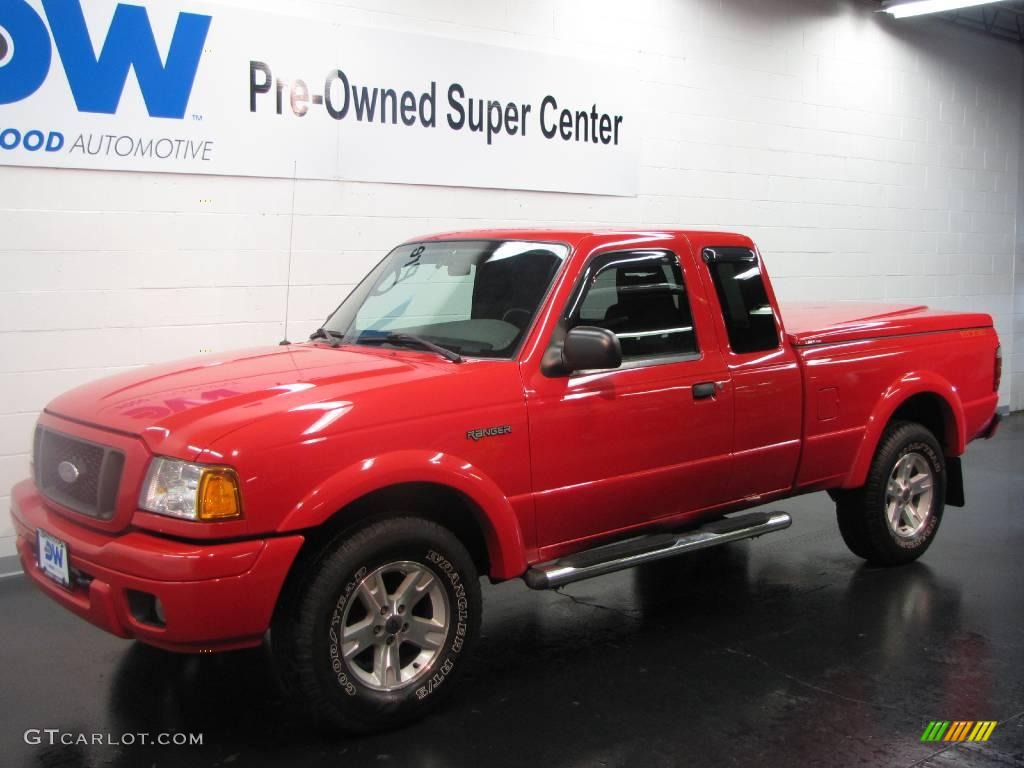 2005 Ranger Edge SuperCab 4x4 - Torch Red / Medium Dark Flint photo #2