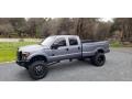 2011 Sterling Gray Metallic Ford F350 Super Duty Lariat Crew Cab 4x4 Dually  photo #13
