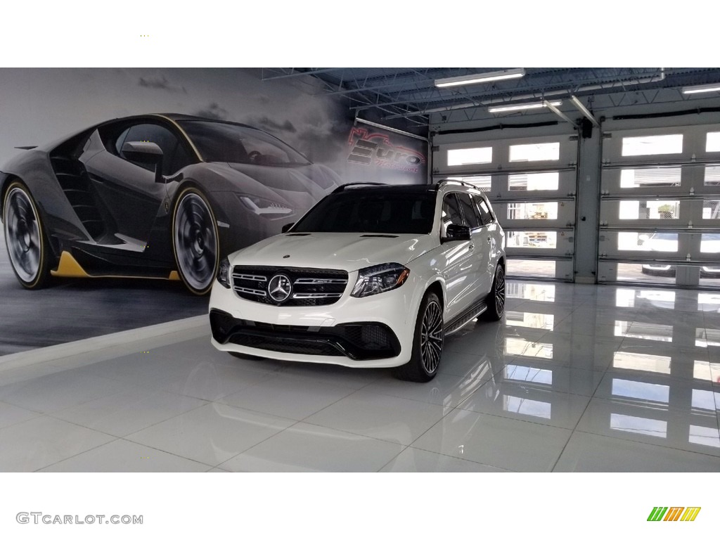 2018 GLS 63 AMG 4Matic - designo Diamond White Metallic / Black photo #1