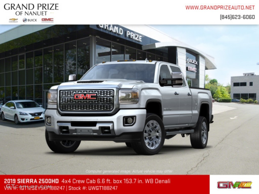 2019 Sierra 2500HD Denali Crew Cab 4WD - Quicksilver Metallic / Jet Black photo #1