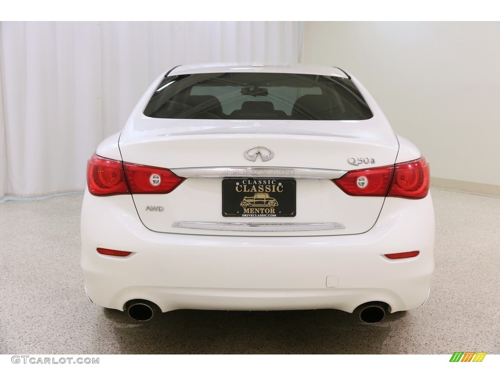 2014 Q 50S 3.7 AWD - Moonlight White / Graphite photo #19