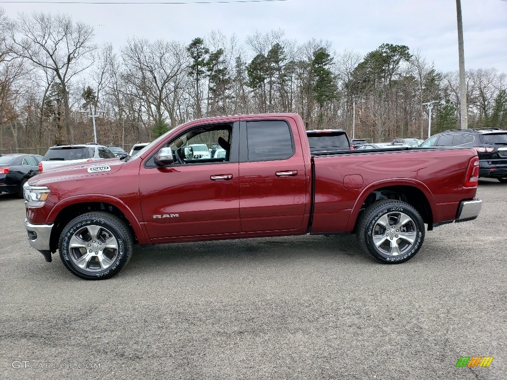 2019 1500 Laramie Quad Cab 4x4 - Delmonico Red Pearl / Black photo #3