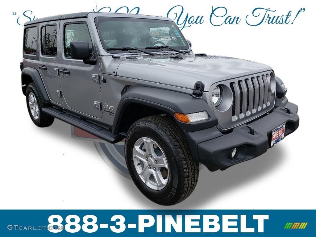 2019 Wrangler Unlimited Sport 4x4 - Billet Silver Metallic / Black photo #1