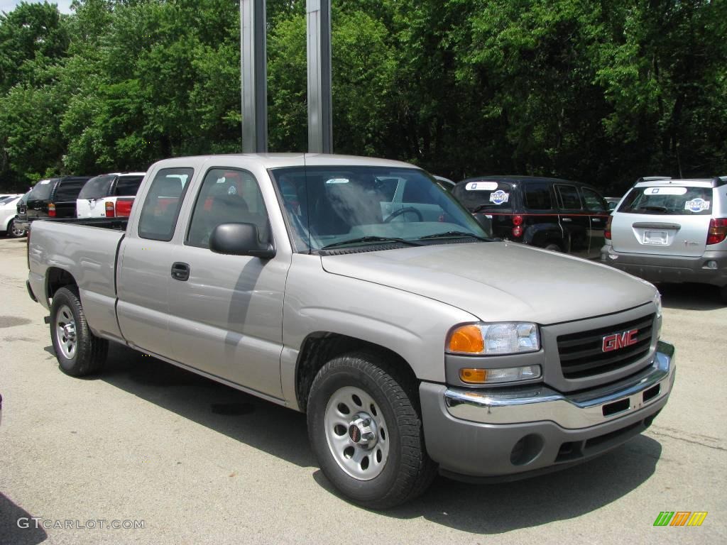 2006 Sierra 1500 SLE Extended Cab - Silver Birch Metallic / Pewter photo #10