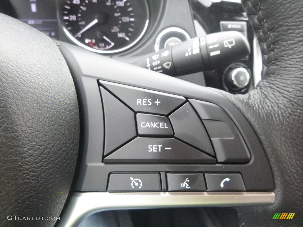 2019 Nissan Rogue SV AWD Charcoal Steering Wheel Photo #132628778