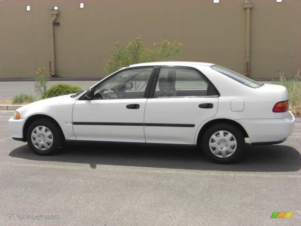 1993 Civic DX Sedan - Frost White / Beige photo #9