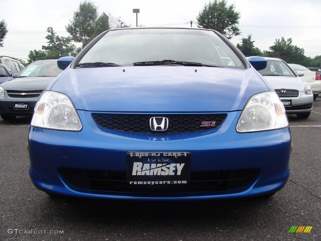 2003 Civic Si Hatchback - Vivid Blue / Black photo #2