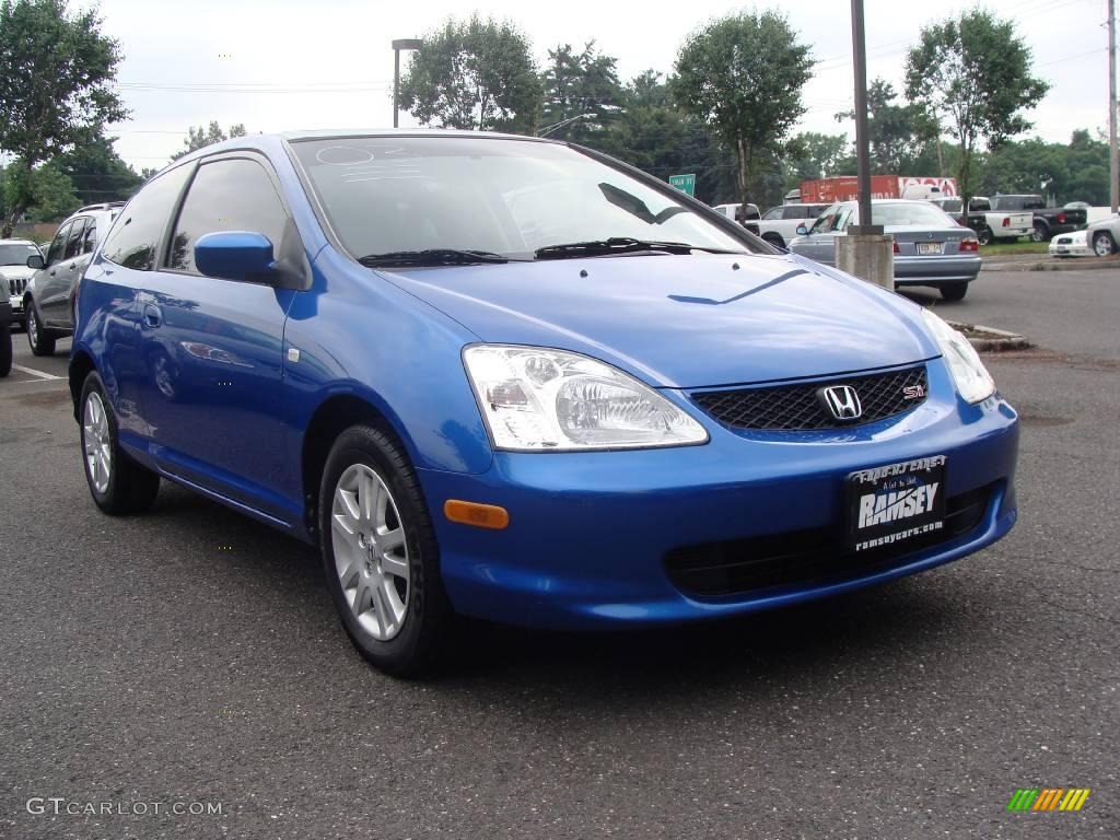 2003 Civic Si Hatchback - Vivid Blue / Black photo #3