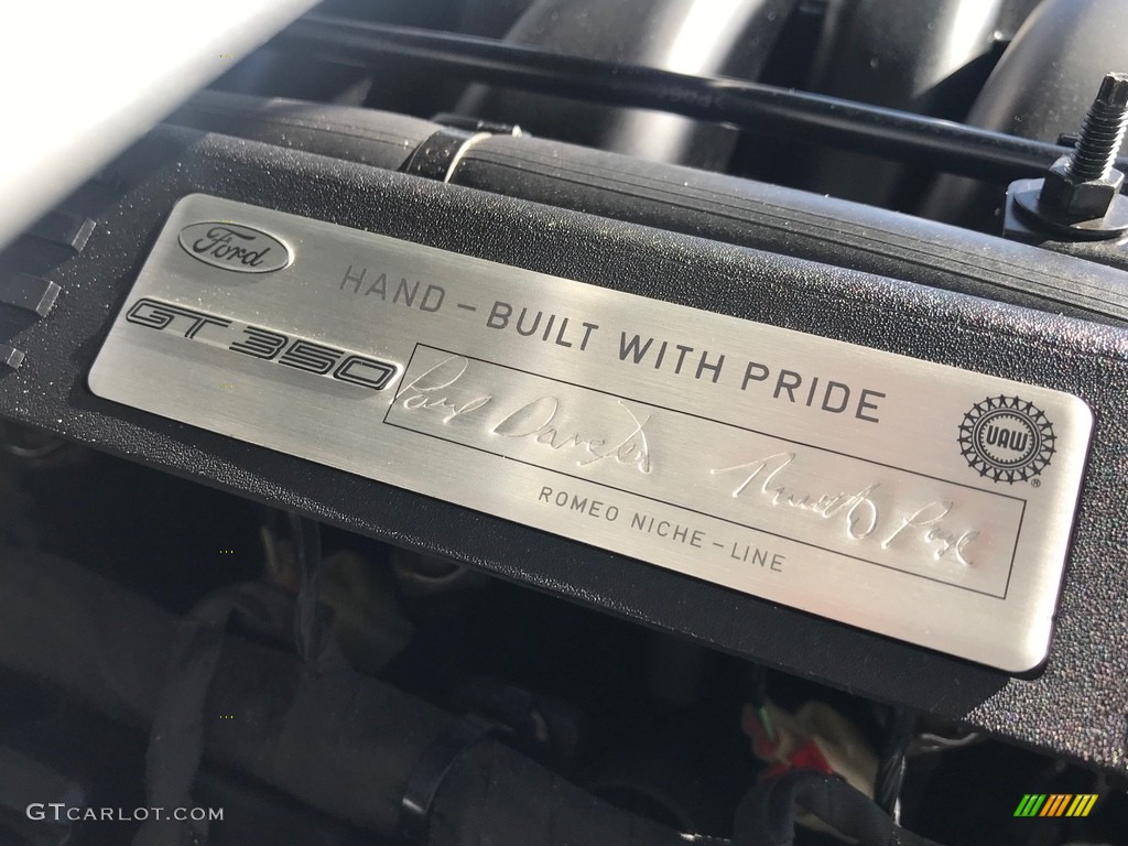 2016 Ford Mustang Shelby GT350R Info Tag Photo #132629768