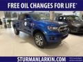 2019 Lightning Blue Metallic Ford Ranger Lariat SuperCrew 4x4  photo #1