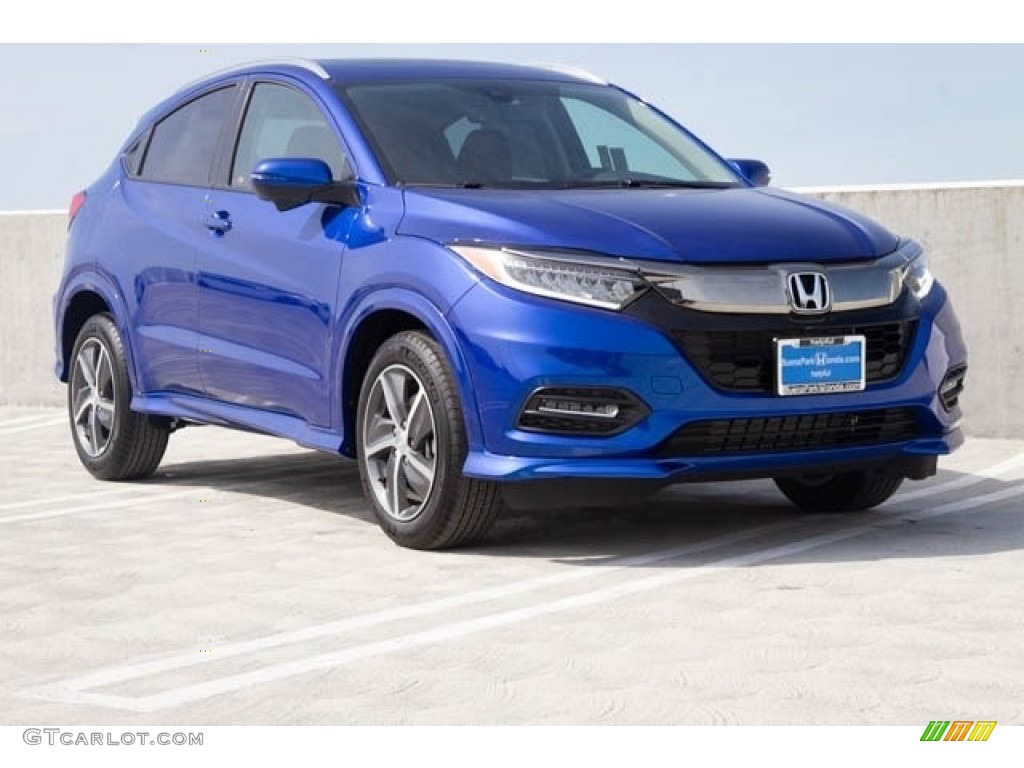 2019 HR-V Touring AWD - Aegean Blue Metallic / Black photo #1