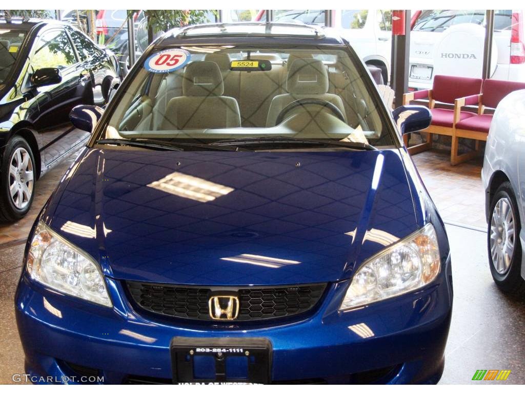 2005 Civic EX Coupe - Fiji Blue Pearl / Ivory photo #1