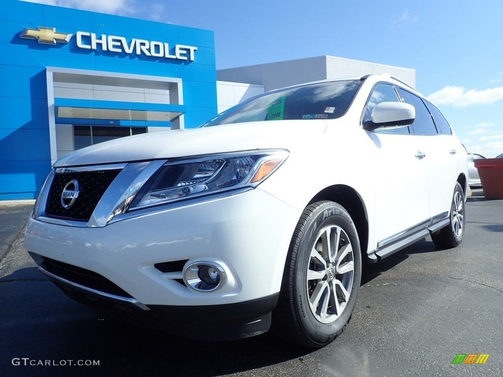 2014 Pathfinder SL AWD - Moonlight White / Charcoal photo #2