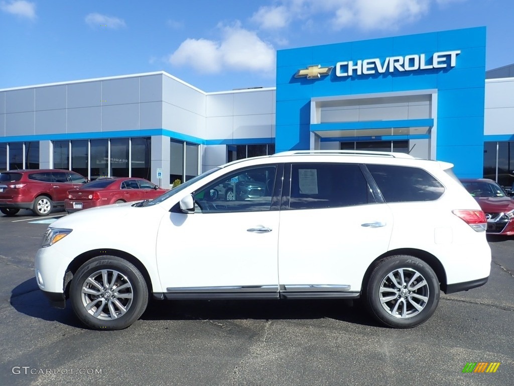 2014 Pathfinder SL AWD - Moonlight White / Charcoal photo #3