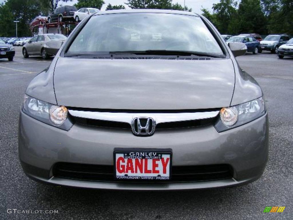 2007 Civic Hybrid Sedan - Galaxy Gray Metallic / Ivory photo #8