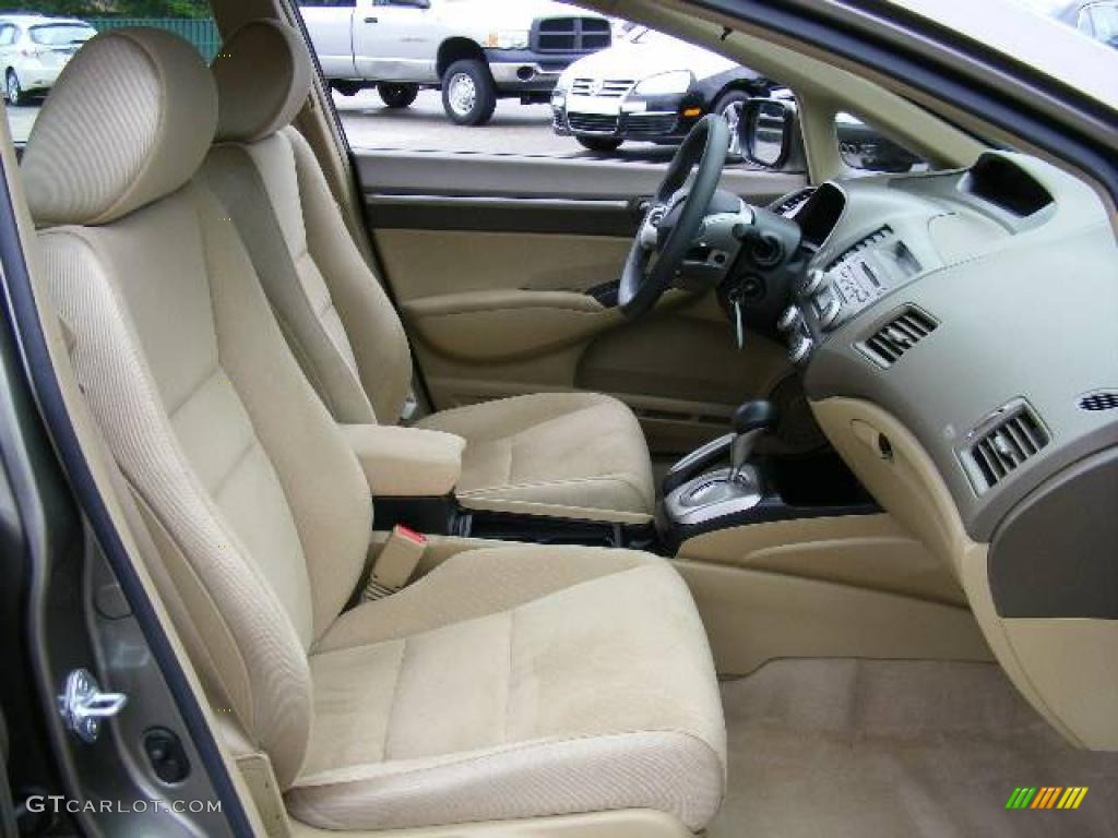 2007 Civic Hybrid Sedan - Galaxy Gray Metallic / Ivory photo #13