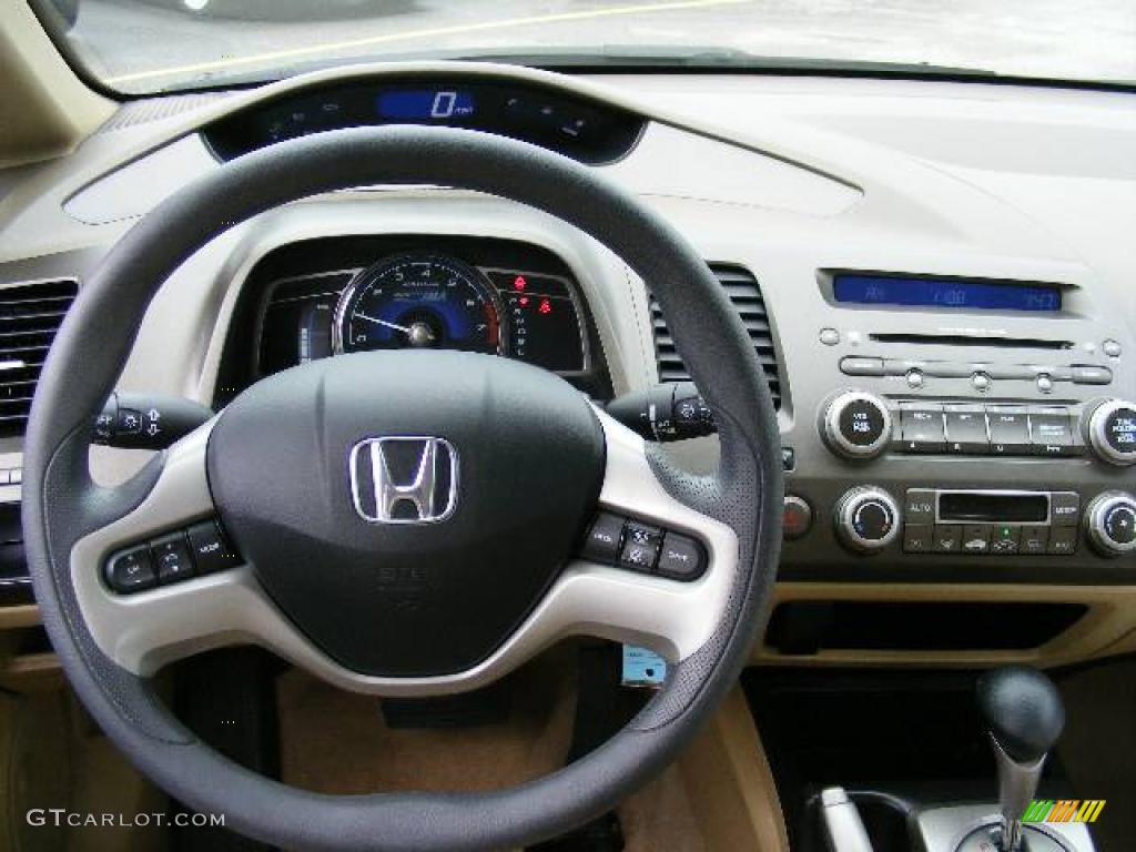 2007 Civic Hybrid Sedan - Galaxy Gray Metallic / Ivory photo #14