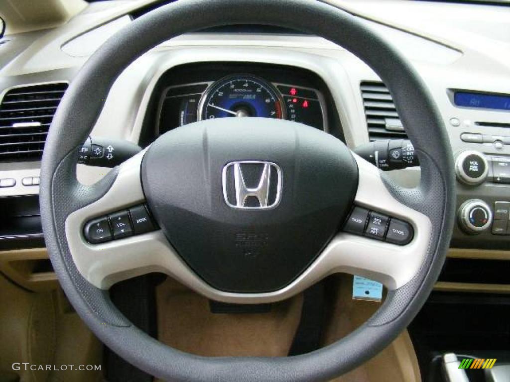 2007 Civic Hybrid Sedan - Galaxy Gray Metallic / Ivory photo #15
