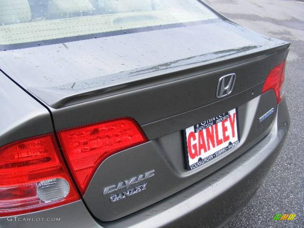 2007 Civic Hybrid Sedan - Galaxy Gray Metallic / Ivory photo #22