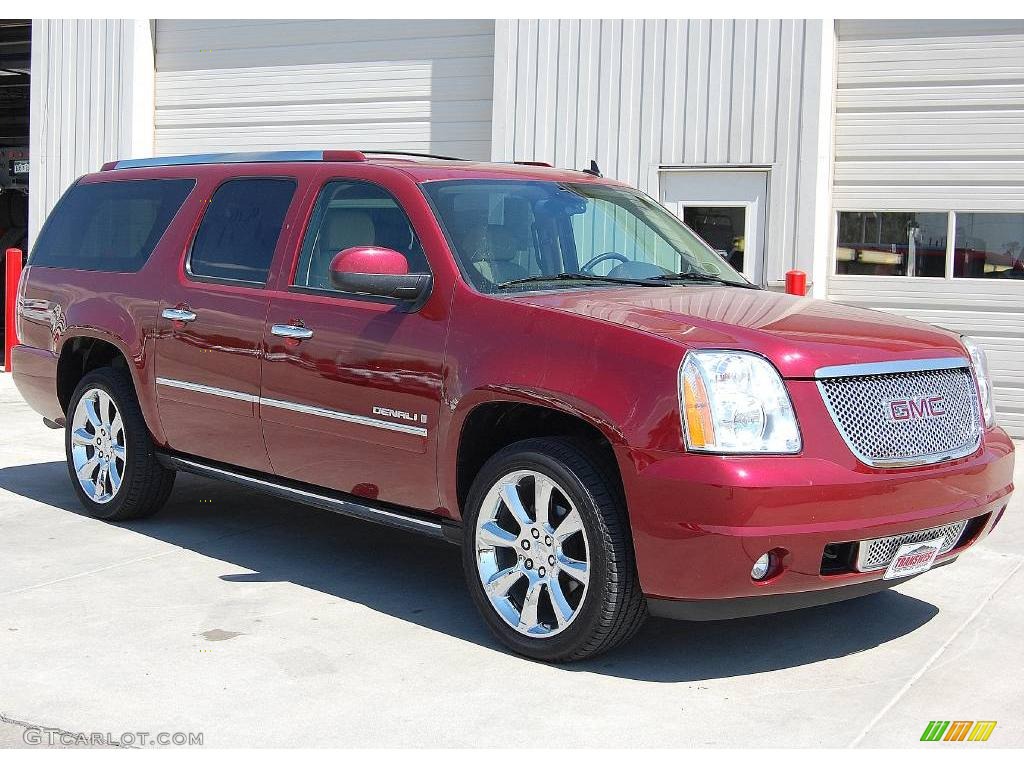 2009 Yukon XL Denali AWD - Red Jewel Tintcoat / Cocoa/Light Cashmere photo #1