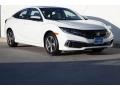 2019 Platinum White Pearl Honda Civic LX Sedan  photo #1