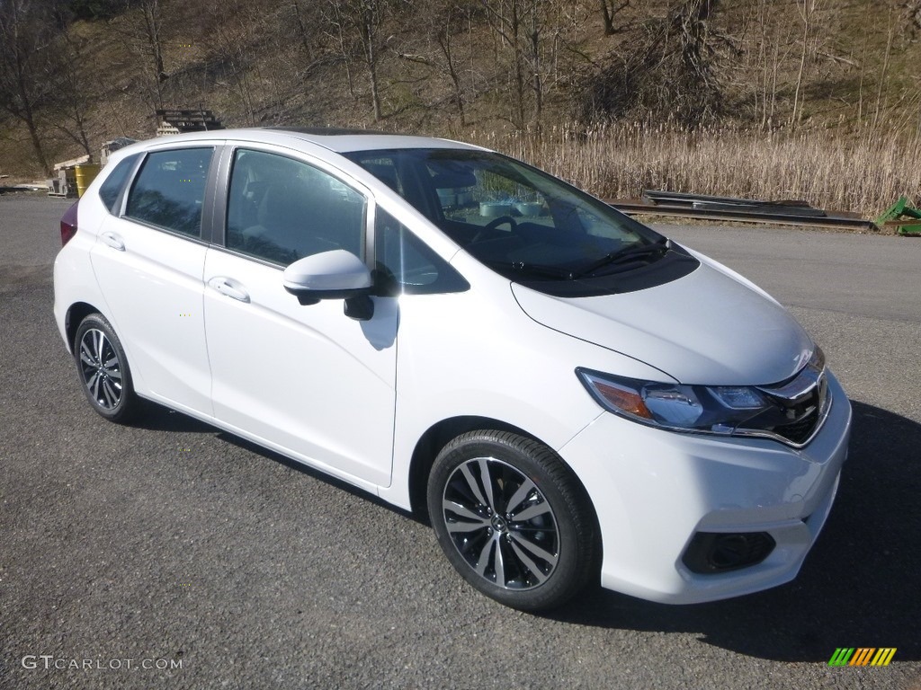 Platinum White Pearl 2019 Honda Fit EX Exterior Photo #132651084
