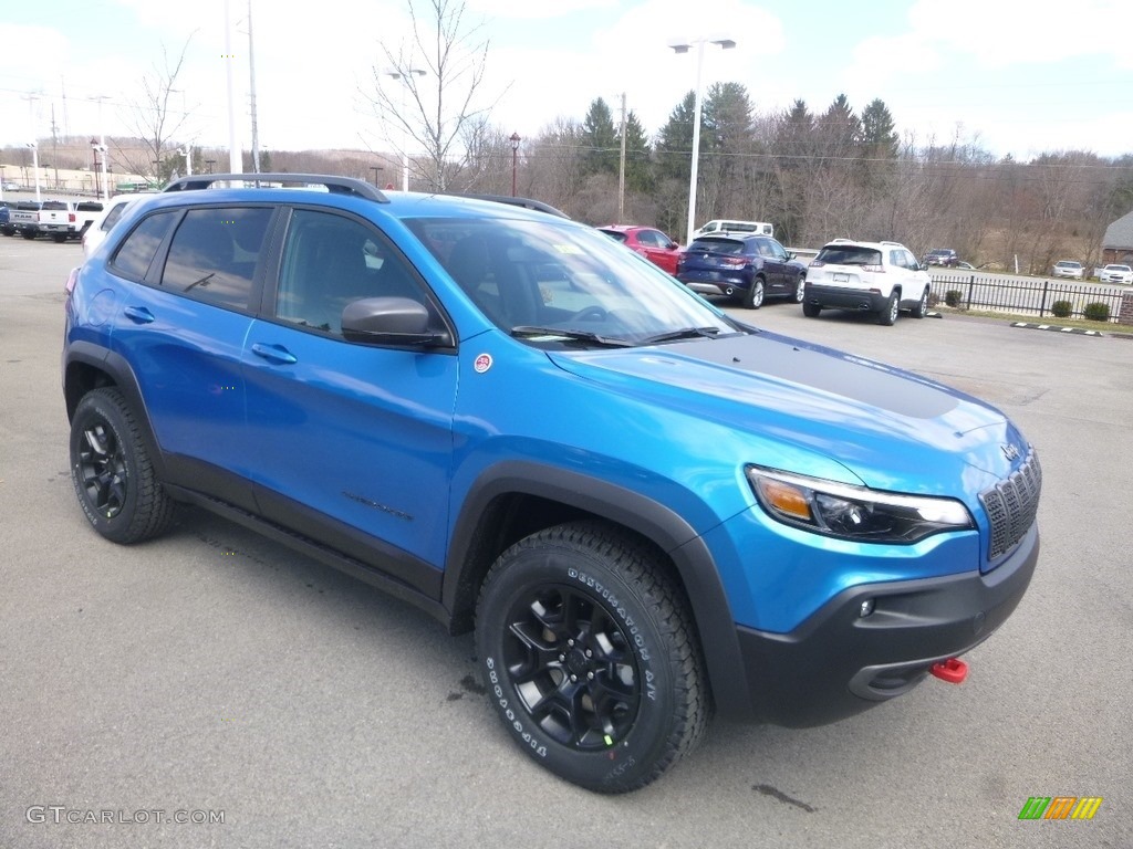 Hydro Blue Pearl 2019 Jeep Cherokee Trailhawk 4x4 Exterior Photo #132652549