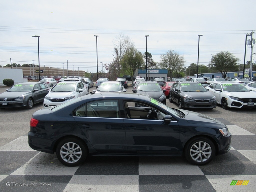 2013 Jetta SE Sedan - Tempest Blue Metallic / Cornsilk Beige photo #3