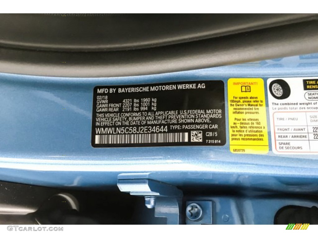 2018 Clubman Color Code C2B for Digital Blue Metallic Photo #132655919